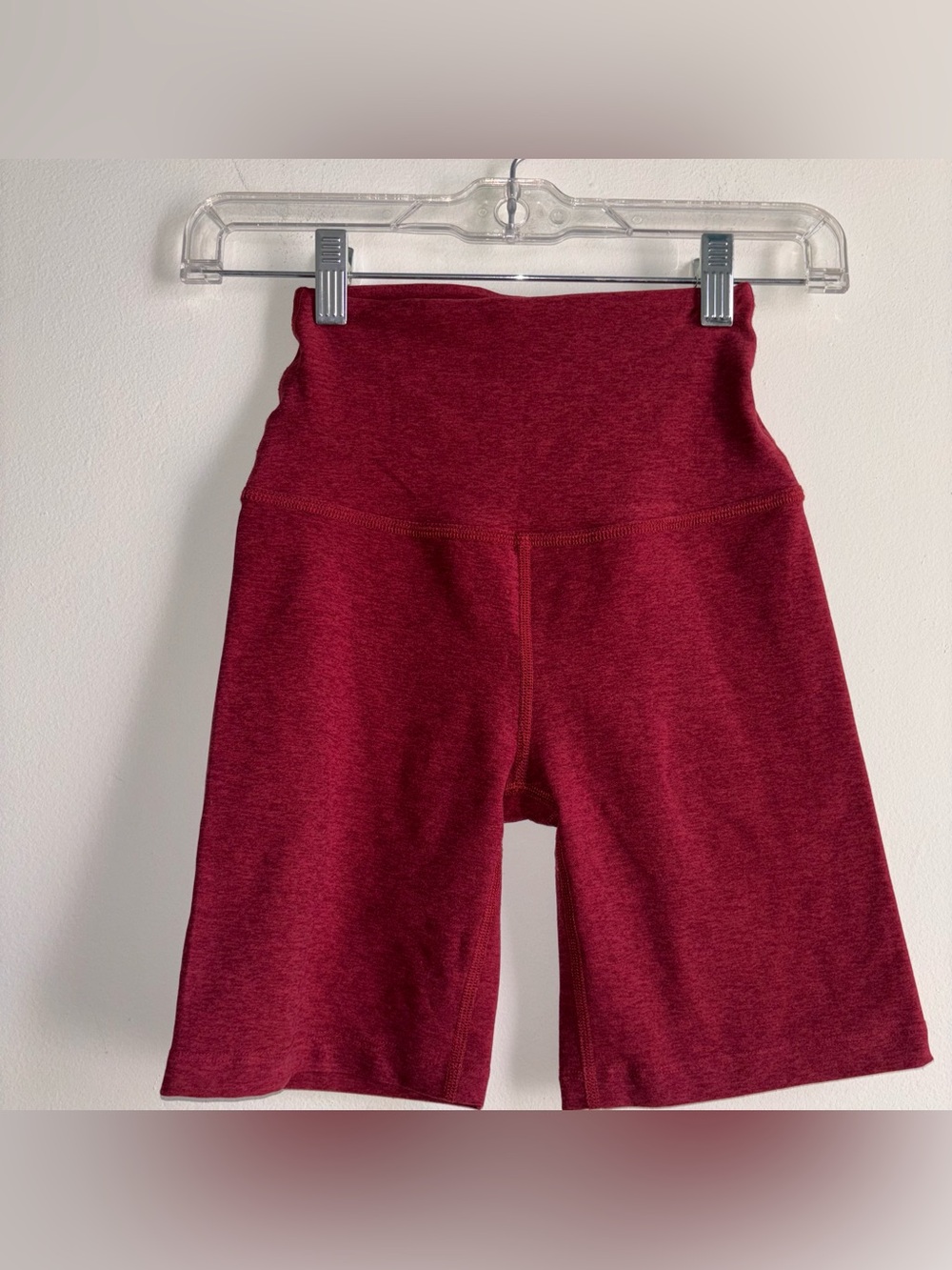 Beyond Yoga High-Rise Burgundy Bike Shorts
